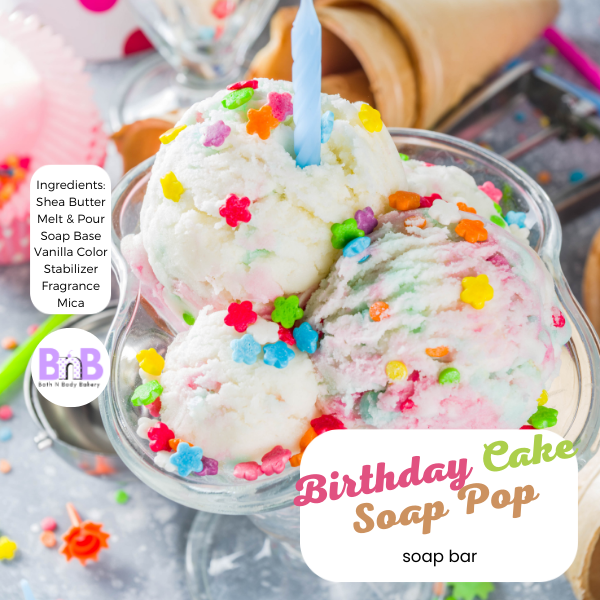 Birthday Cake Soap Pop