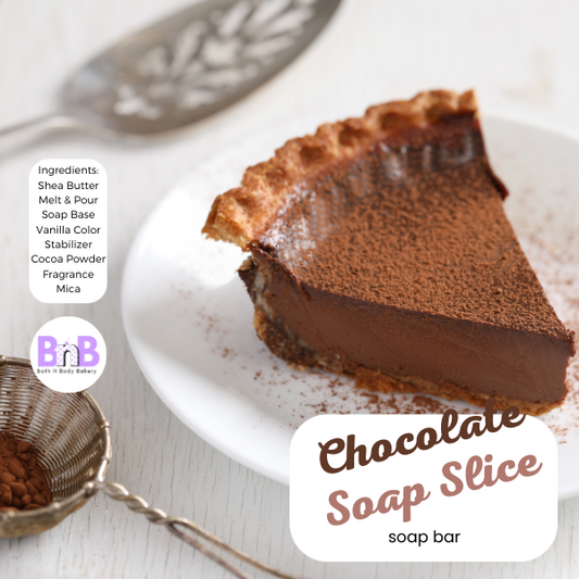 Chocolate Pie Soap Slice