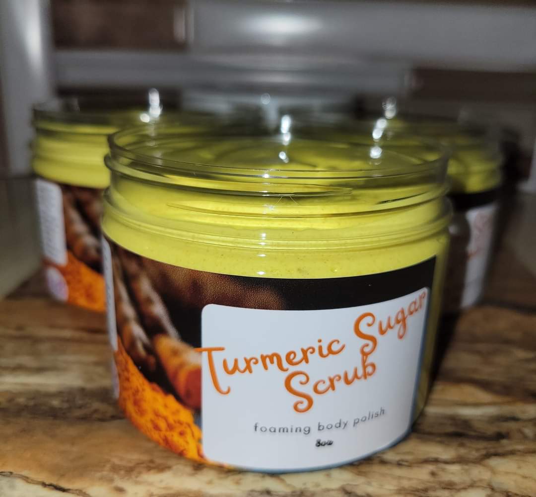 Turmeric Foaming Sugar Scrub – Bath N Body Bakery