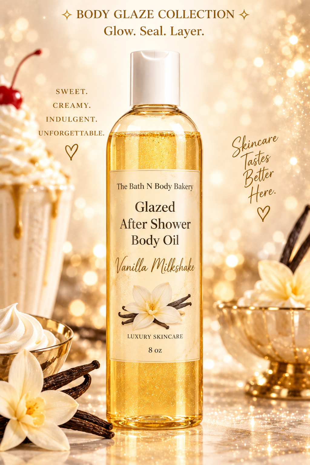 Vanilla Milkshake Glazed Body Oil